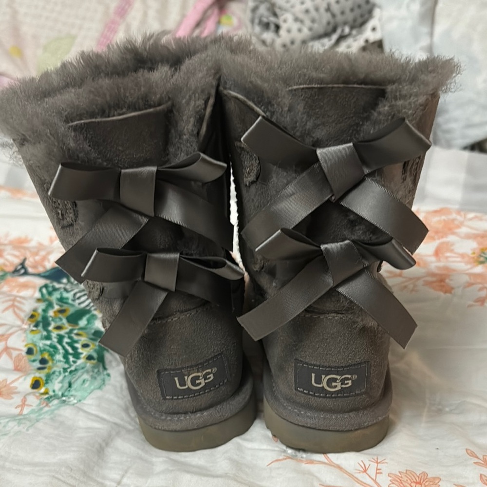 UGG Women's Gray Bow Boots